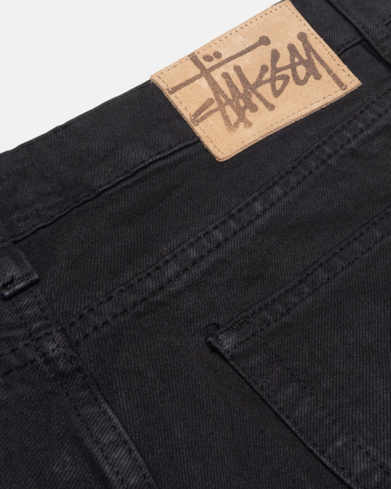 Stussy Classic Jean Overdyed - Unisex Denim Fekete | HUZDE90545