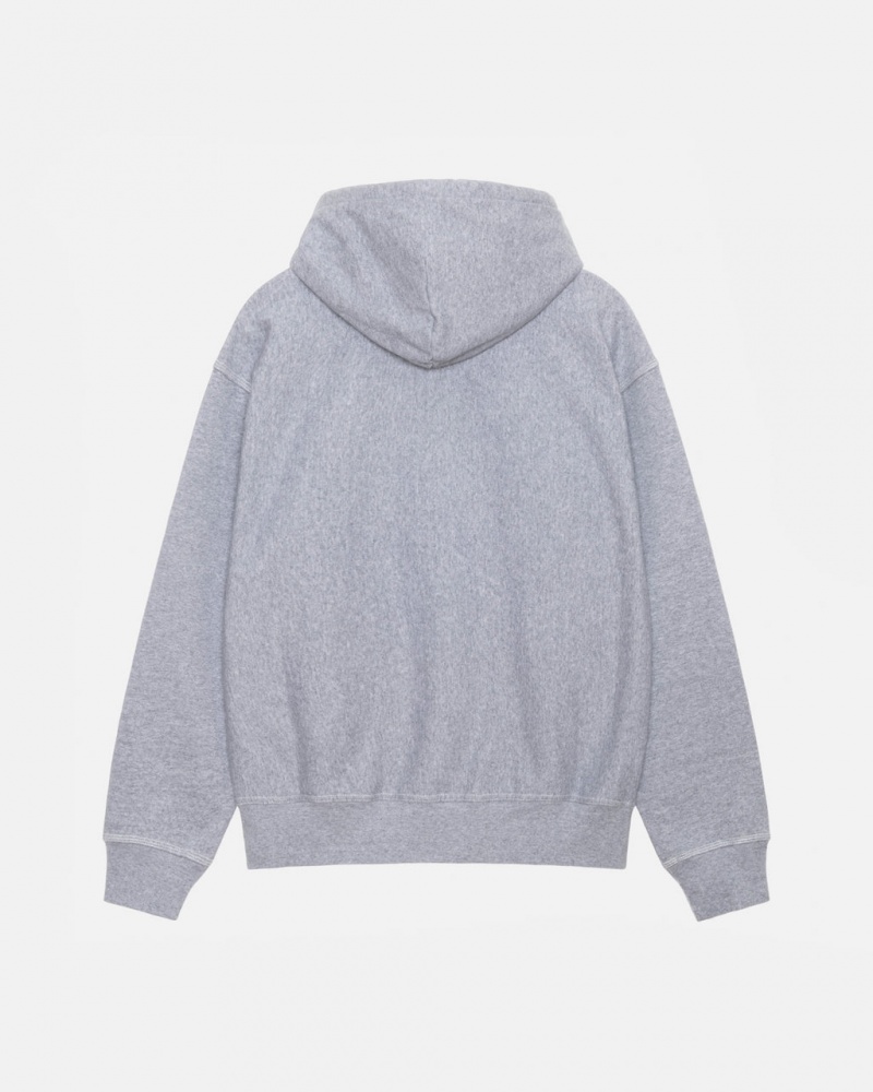 Stussy Contrast Stitch Label Hoodie - Unisex Hoodies Szürke | HUZDE25086