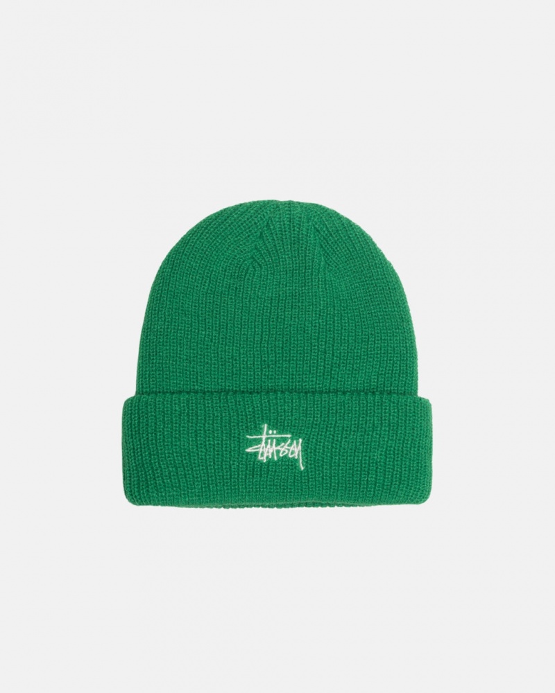 Stussy Cuff Beanie Basic - Unisex Zöld | UHUND53123