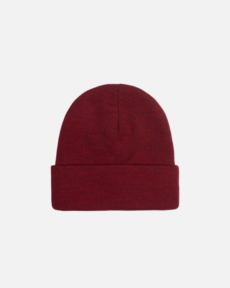 Stussy Cuff Beanie Stock - Unisex Piros | BHUSO28957