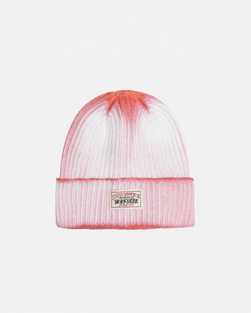 Stussy Cuff Beanie Workgear Spray - Unisex Narancssárga | HUNZX85827