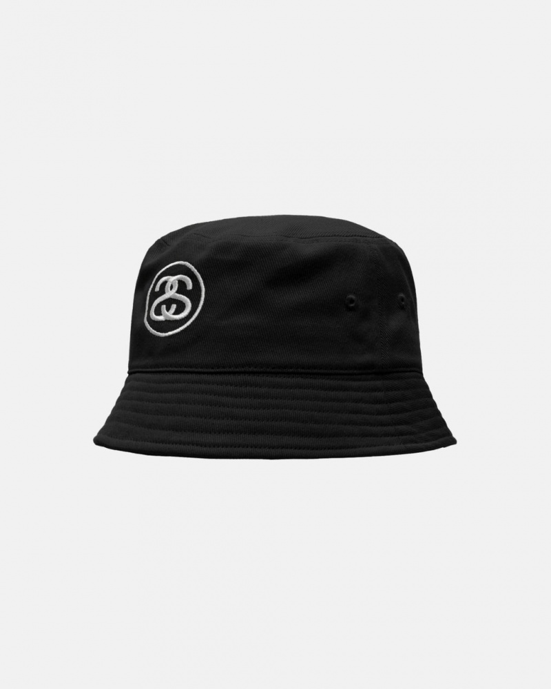 Stussy Deep Bucket Hat SS Link - Unisex Fekete | ZHUNQ43601