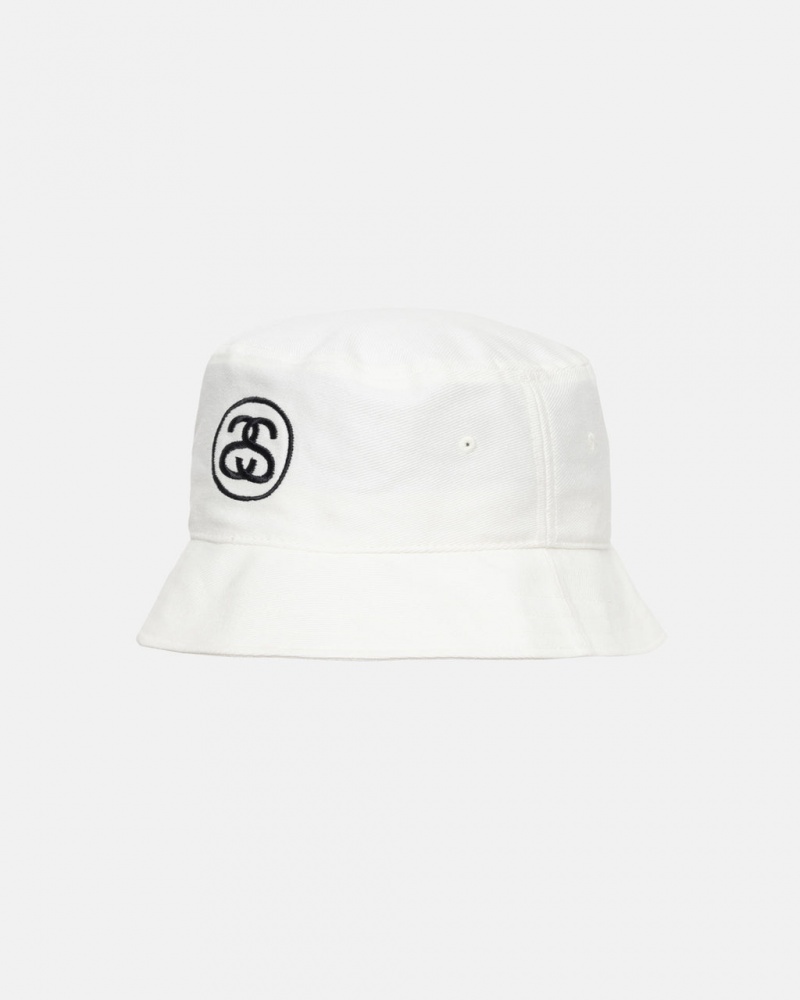 Stussy Deep Bucket Hat SS Link - Unisex Fehér | HUNEJ37430