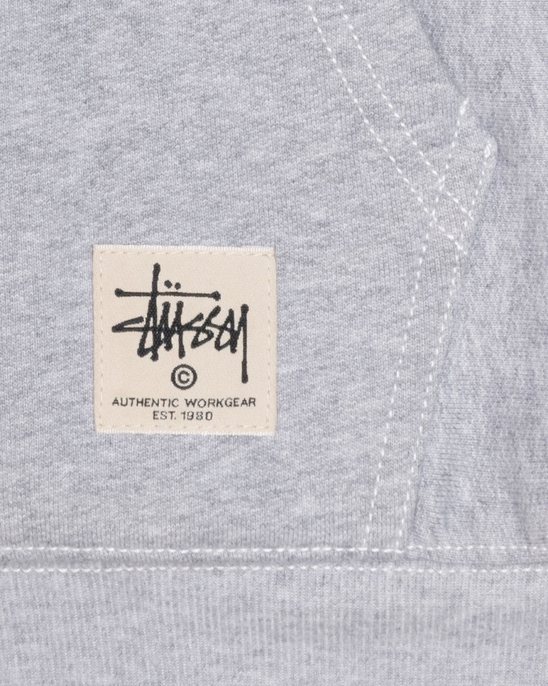 Stussy Double Face Label Zip Hoodie - Unisex Hoodies Szürke | BHUSD89518