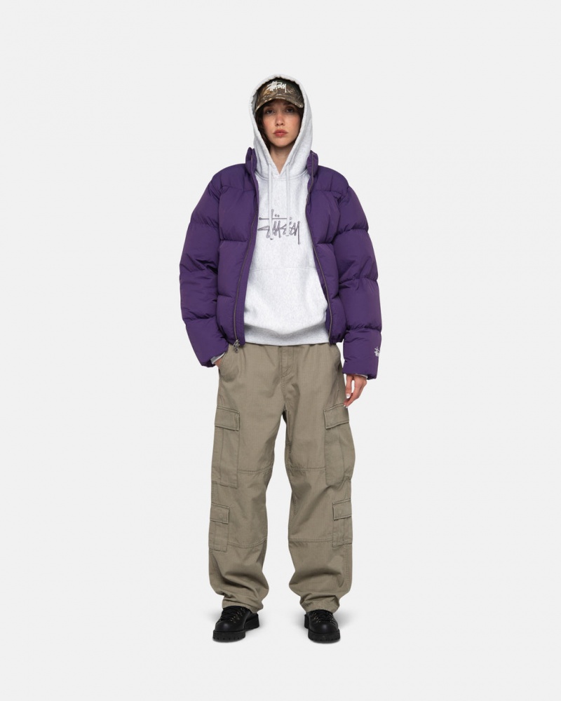 Stussy Down Puffer Nejlon - Unisex Jackets Lila | HUEAH34555