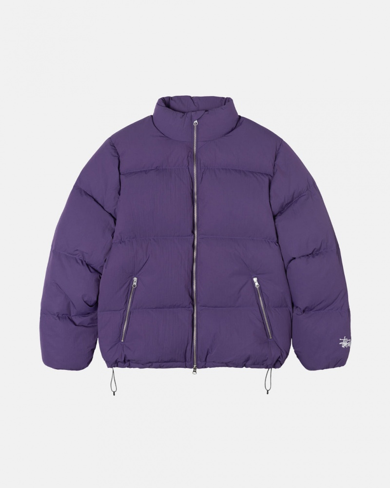 Stussy Down Puffer Nejlon - Unisex Jackets Lila | HUEAH34555