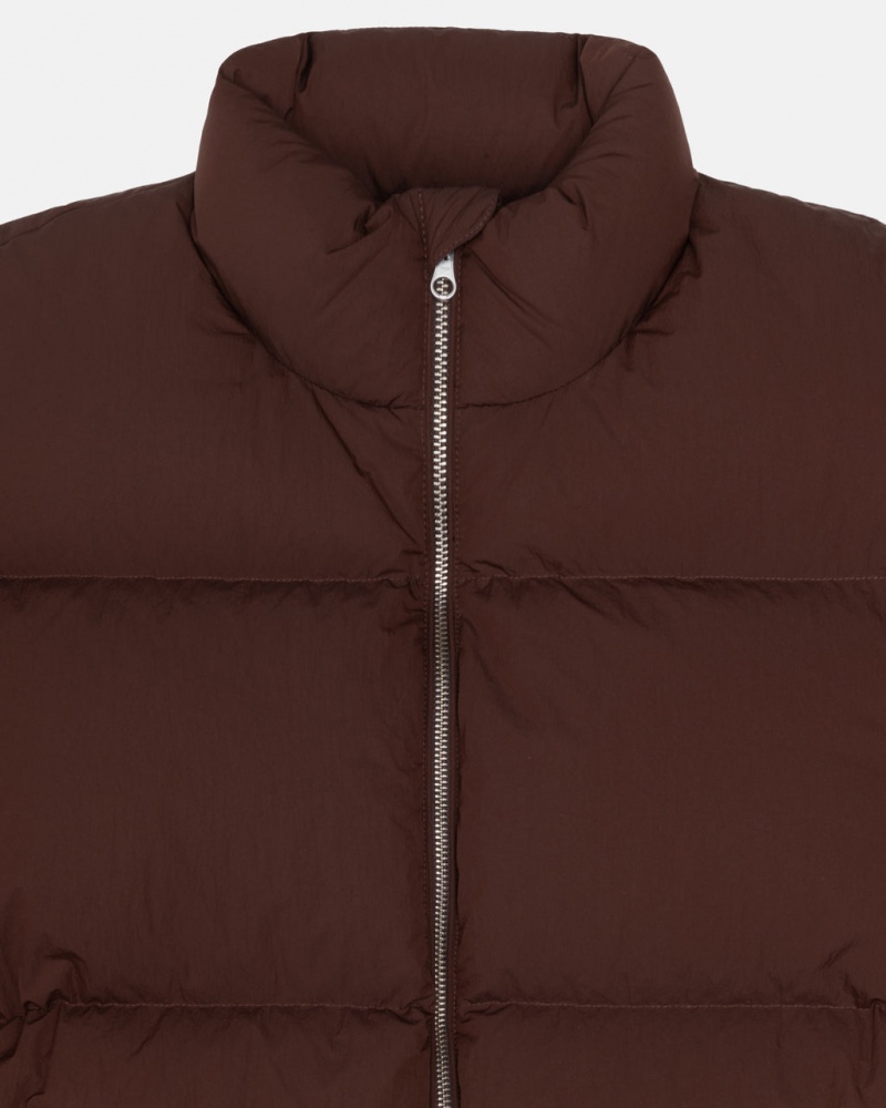 Stussy Down Puffer Nejlon - Unisex Jackets Barna | SHUVO45955