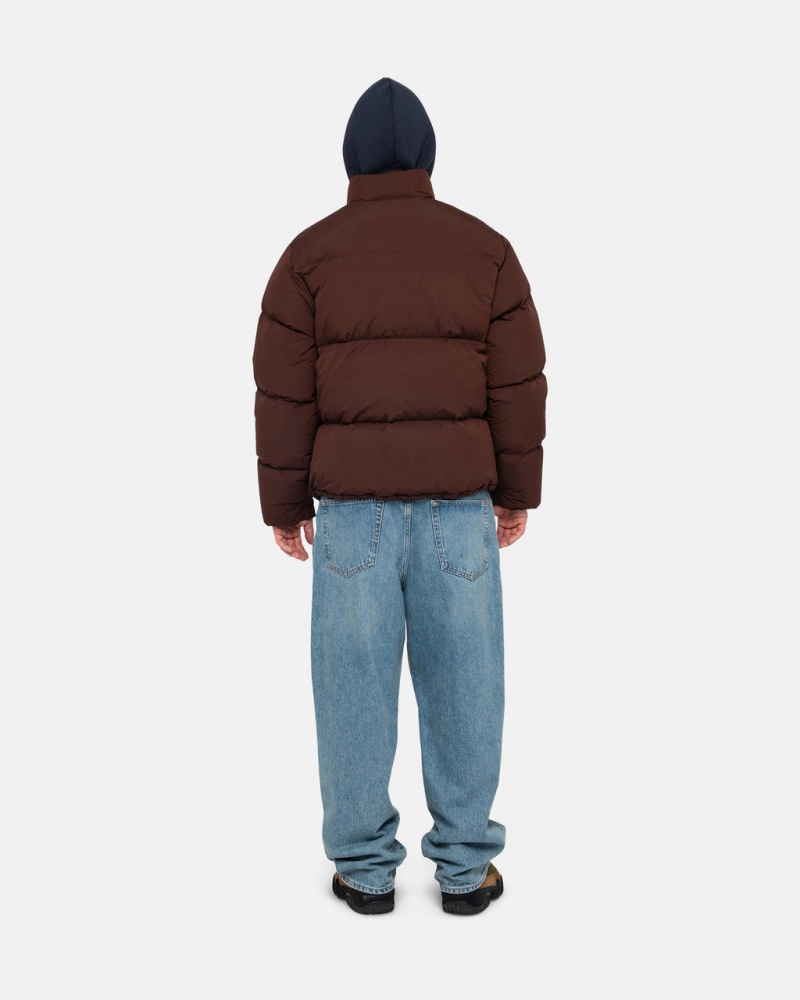 Stussy Down Puffer Nejlon - Unisex Jackets Barna | SHUVO45955