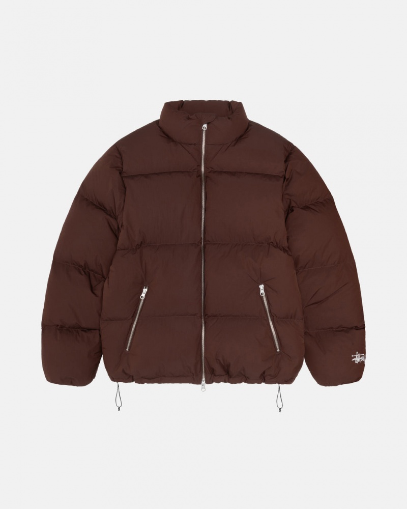 Stussy Down Puffer Nejlon - Unisex Jackets Barna | SHUVO45955