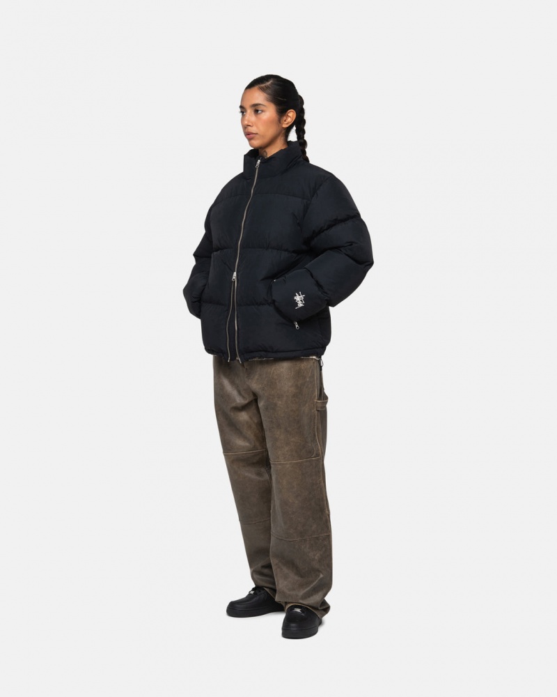 Stussy Down Puffer Nejlon - Unisex Jackets Fekete | ZHUNQ94193