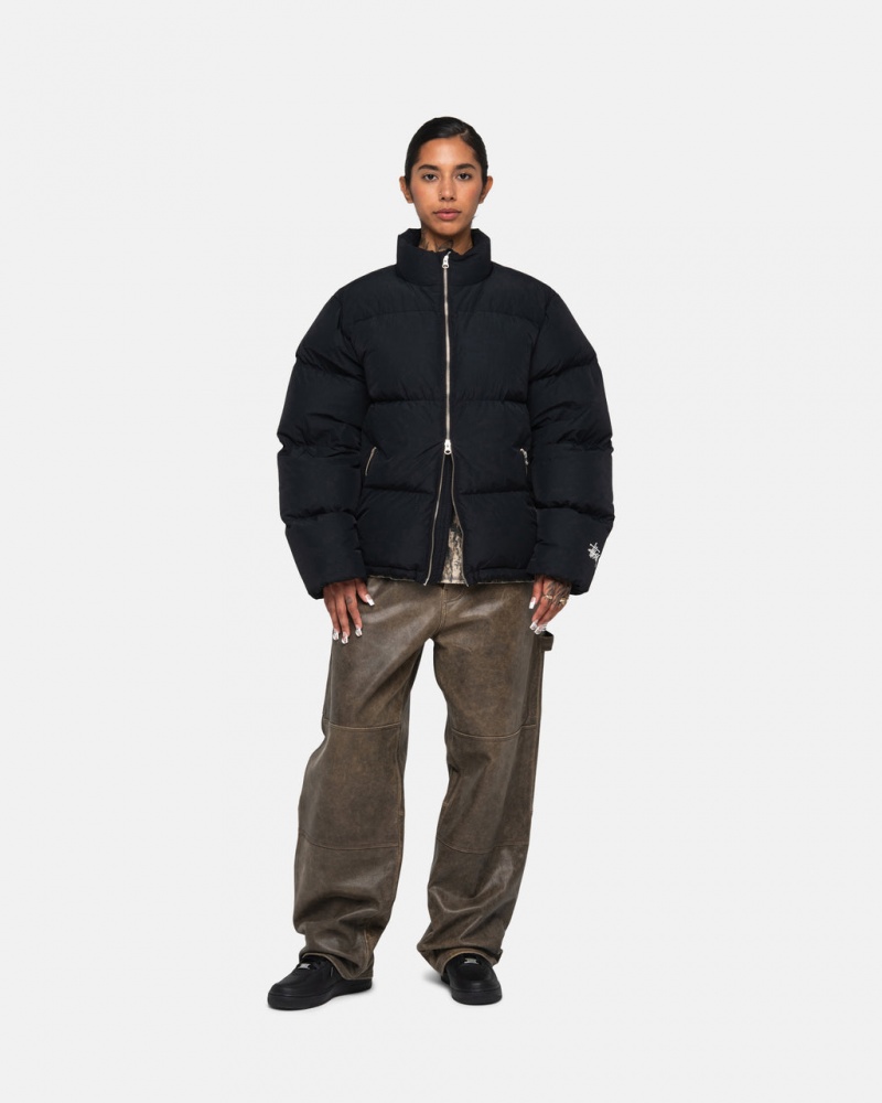 Stussy Down Puffer Nejlon - Unisex Jackets Fekete | ZHUNQ94193