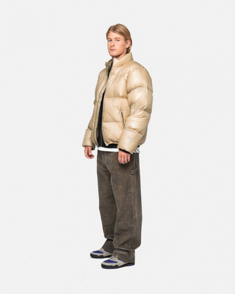 Stussy Down Puffer Parachute Ripstop - Unisex Jackets Arany | HUJKU85501