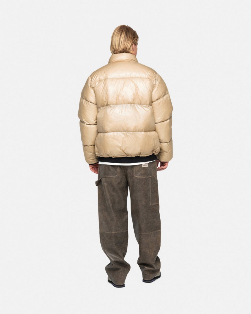 Stussy Down Puffer Parachute Ripstop - Unisex Jackets Arany | HUJKU85501