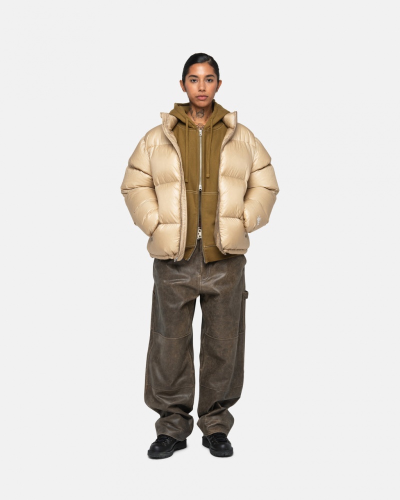 Stussy Down Puffer Parachute Ripstop - Unisex Jackets Arany | HUJKU85501