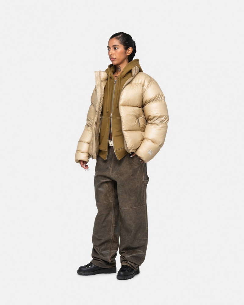 Stussy Down Puffer Parachute Ripstop - Unisex Jackets Arany | HUJKU85501