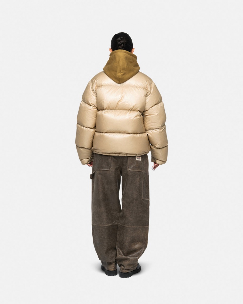 Stussy Down Puffer Parachute Ripstop - Unisex Jackets Arany | HUJKU85501