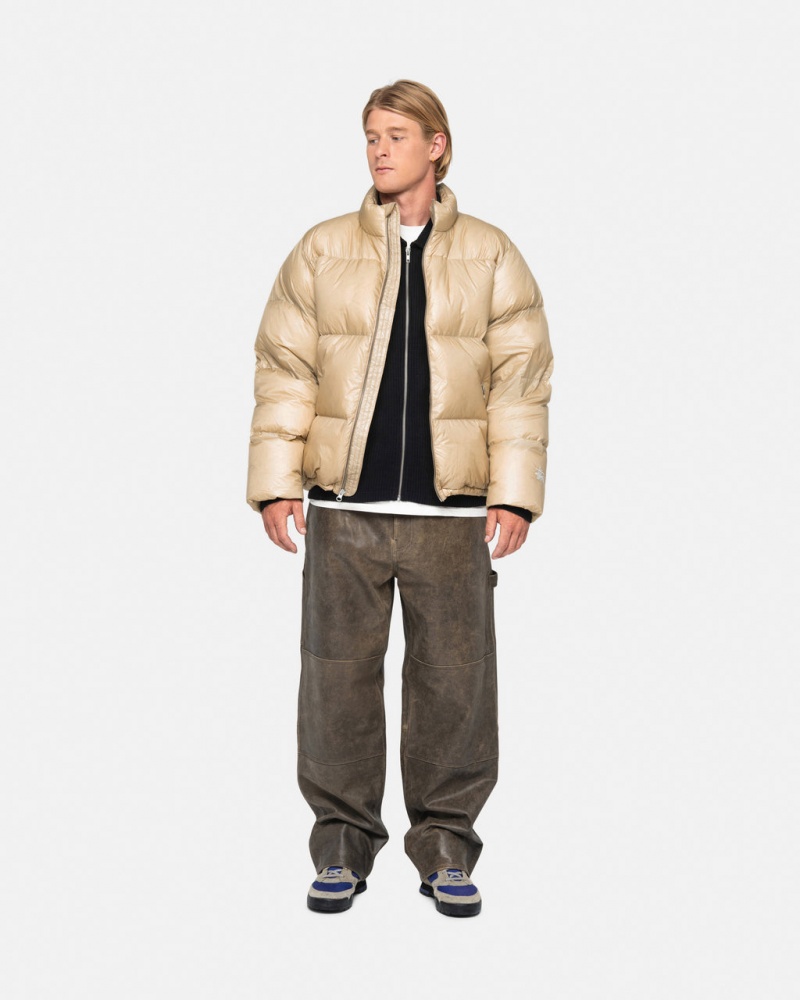 Stussy Down Puffer Parachute Ripstop - Unisex Jackets Arany | HUJKU85501