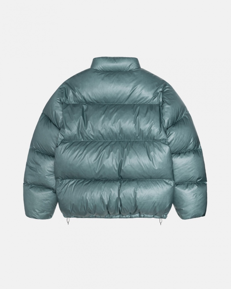 Stussy Down Puffer Parachute Ripstop - Unisex Jackets Kék | YHUGT55613