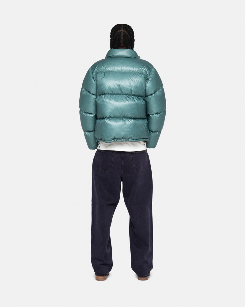 Stussy Down Puffer Parachute Ripstop - Unisex Jackets Kék | YHUGT55613