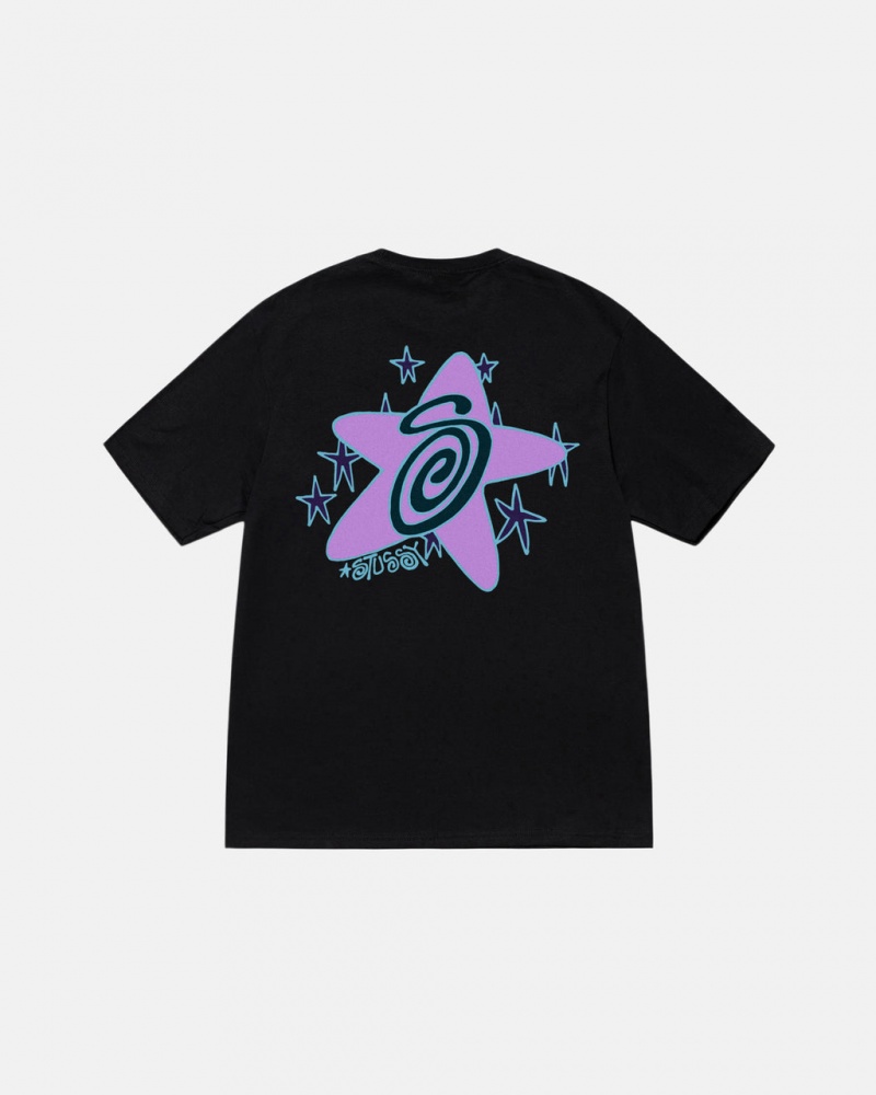 Stussy Galaxy Tee - Unisex Shortsleeve Fekete | HUJKU95281