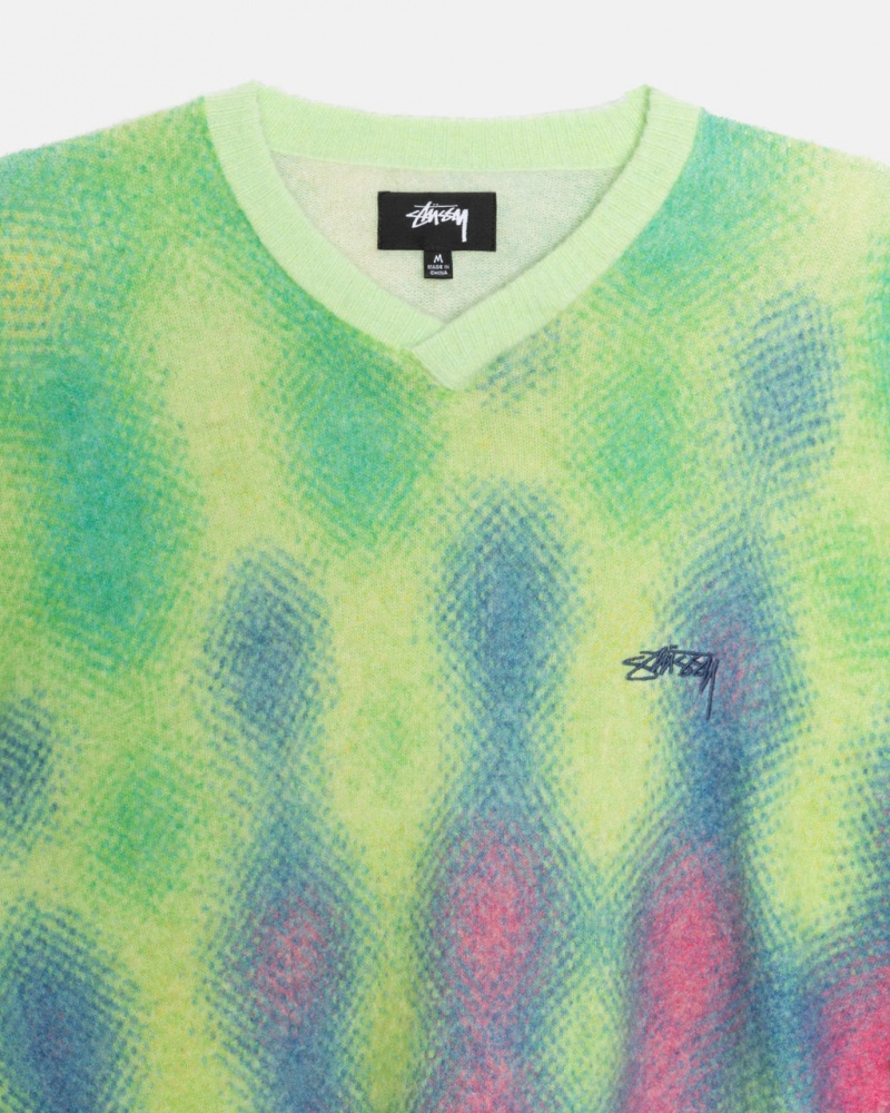 Stussy Gradient Dot Brushed Pulóver - Unisex Sweaters Színes | QHUWA97065