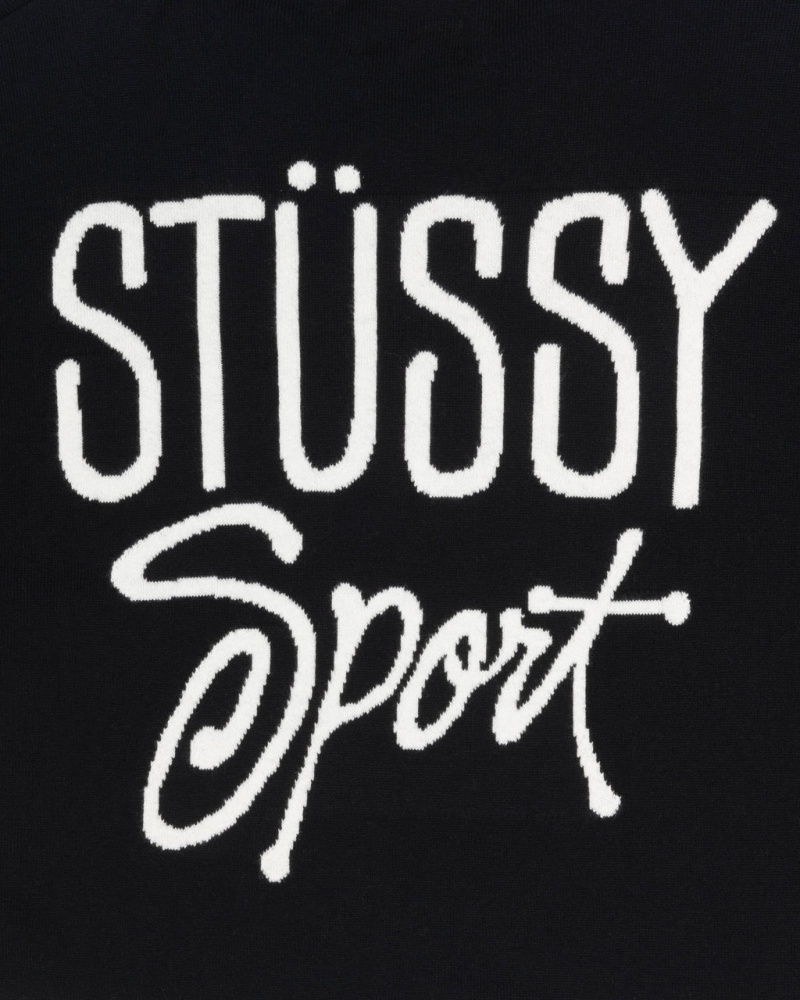 Stussy Hockey Pulóver - Unisex Sweaters Fekete | DHUKV40031