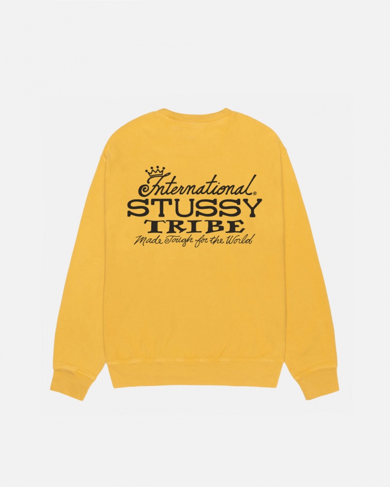 Stussy IST Crew Pigment Dyed - Unisex Hoodies Narancssárga | HUJBT63364