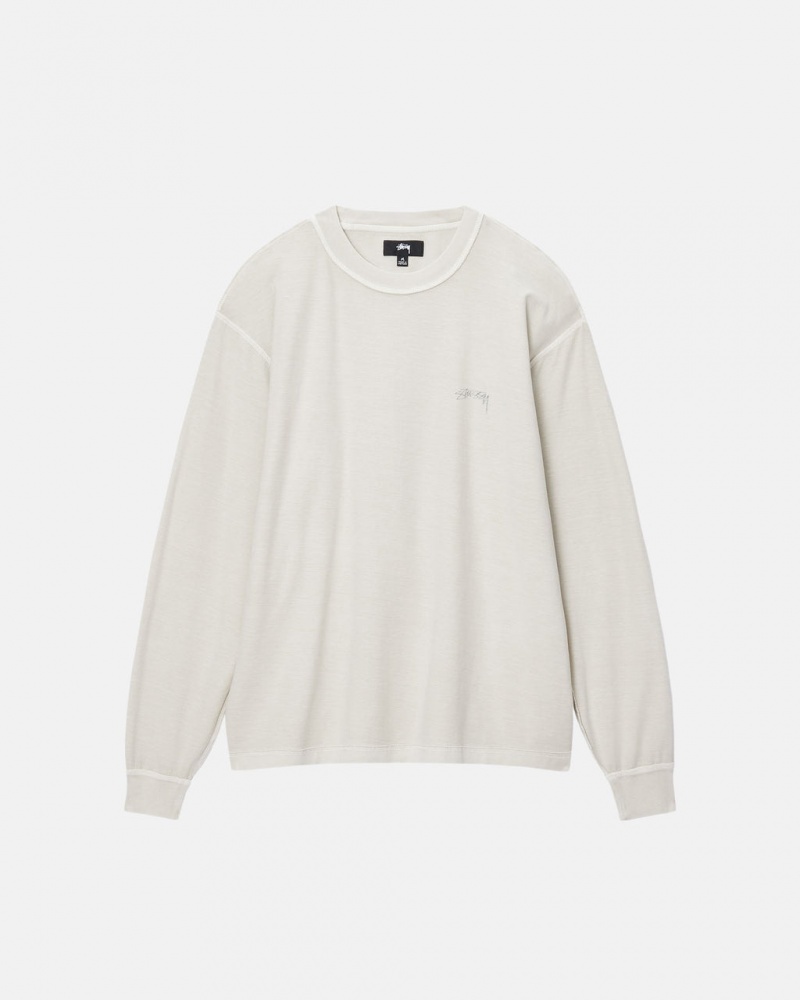 Stussy Lazy LS Tee - Unisex Longsleeve Bézs | EHUHC95547