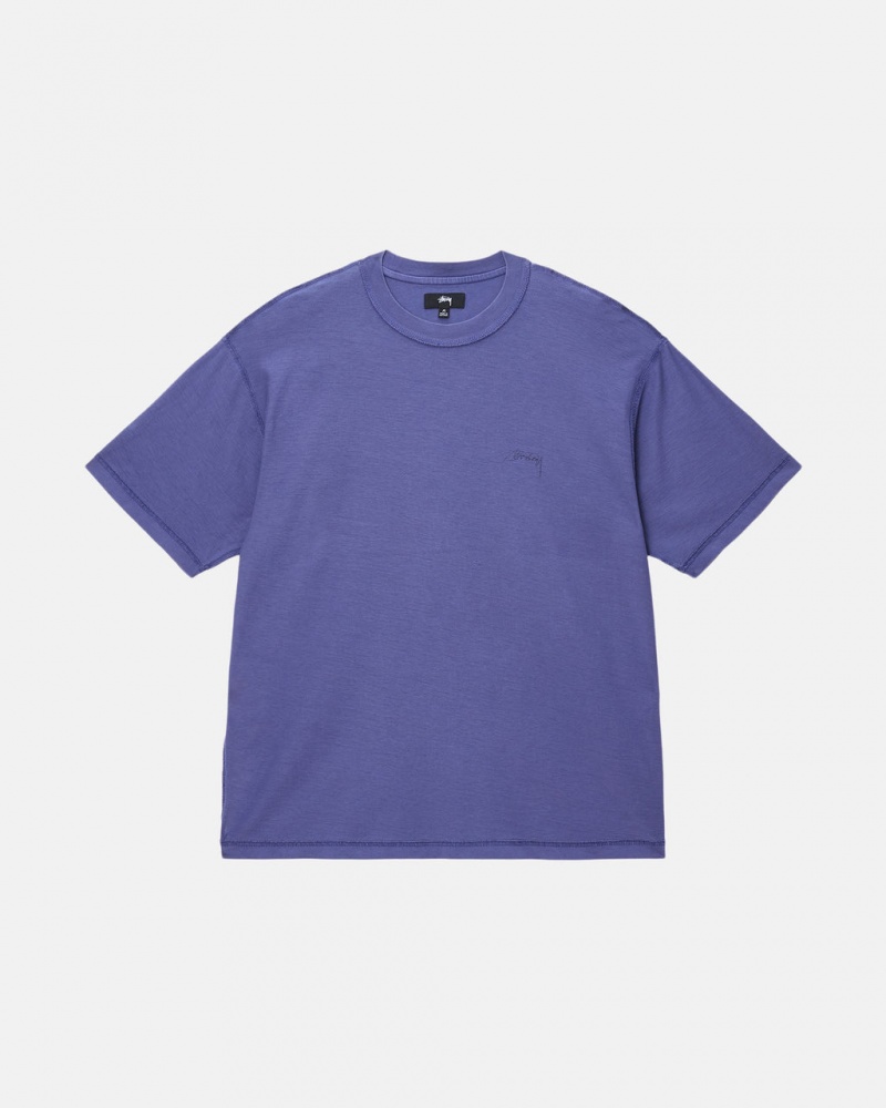 Stussy Lazy Tee - Unisex Longsleeve T-Shirts Mélykék | XHUBH35180