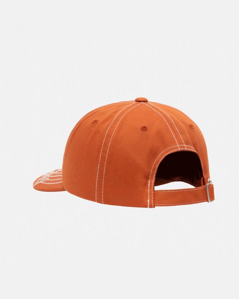 Stussy Low Pro Basic Stitch Strapback - Unisex Narancssárga | DHUVO58070