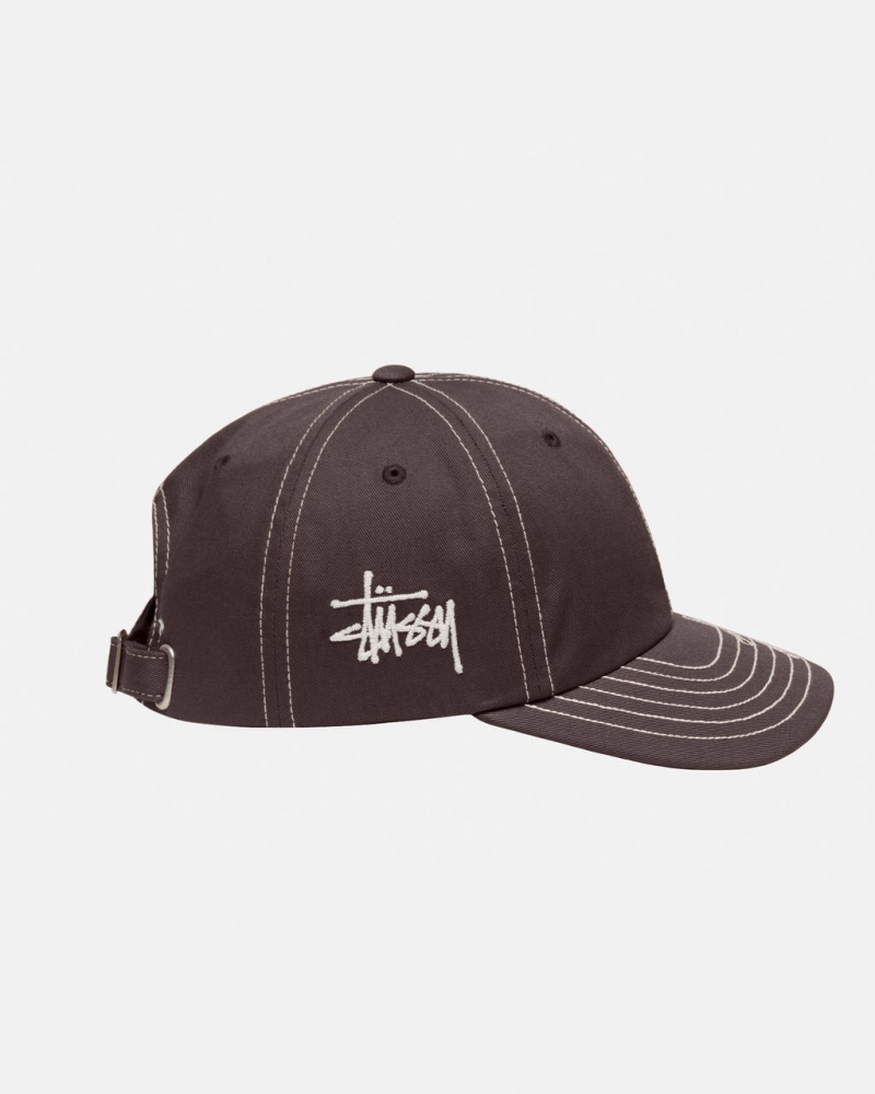 Stussy Low Pro Basic Stitch Strapback - Unisex Barna | THUWZ23845