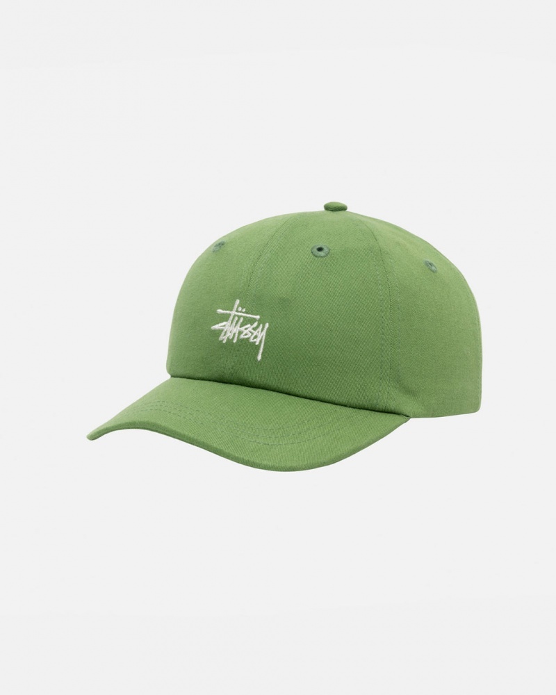 Stussy Low Pro Basic Stock Strapback - Unisex Zöld | HUCVG69970