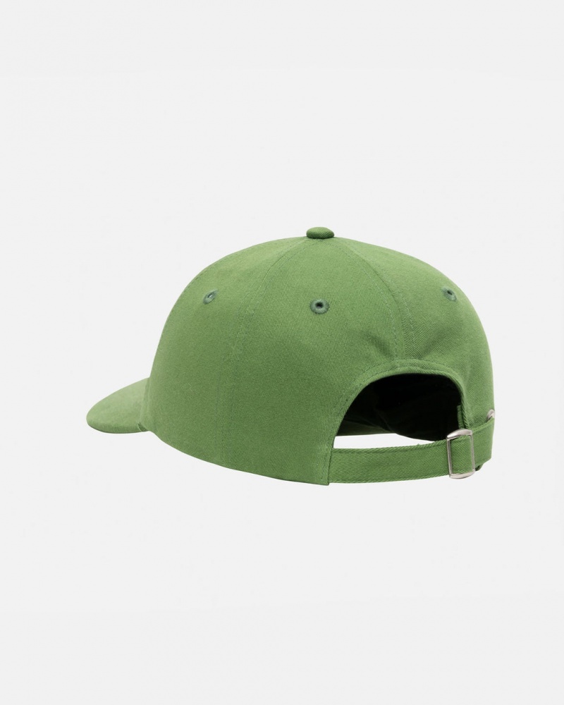 Stussy Low Pro Basic Stock Strapback - Unisex Zöld | HUCVG69970