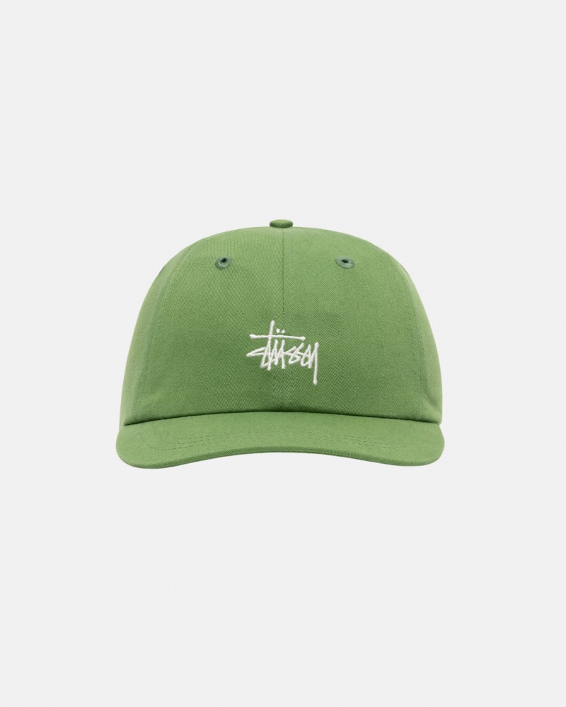 Stussy Low Pro Basic Stock Strapback - Unisex Zöld | HUCVG69970