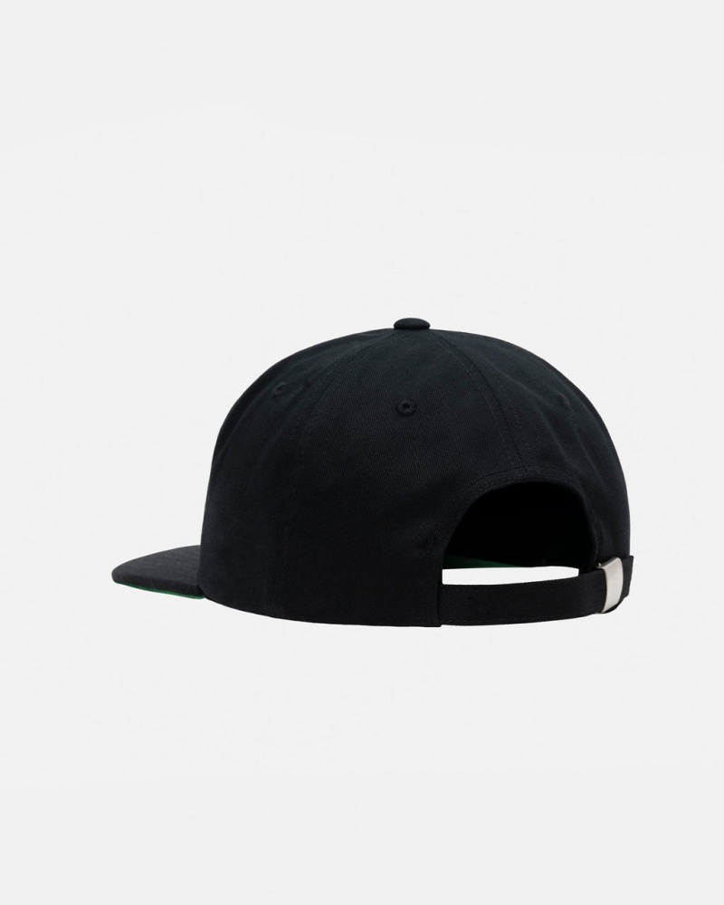 Stussy Mid-Depth Basic Star Strapback - Unisex Fekete | BHUSO20148