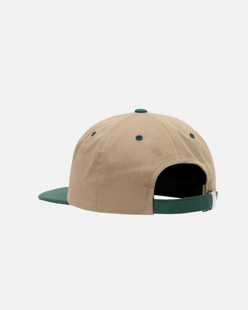 Stussy Mid-Depth Basic Star Strapback - Unisex Khaki | HUICD96031