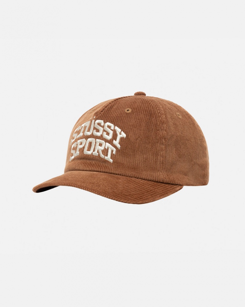 Stussy Mid-Depth Sport Arch Strapback - Unisex Barna | FHUHY21640