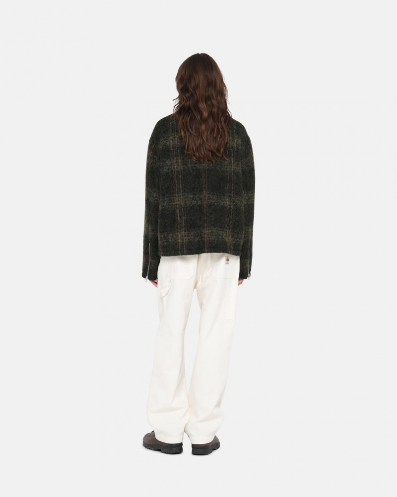 Stussy Mohair Club Jacket - Unisex Jackets Olivazöld | HUEAH39472