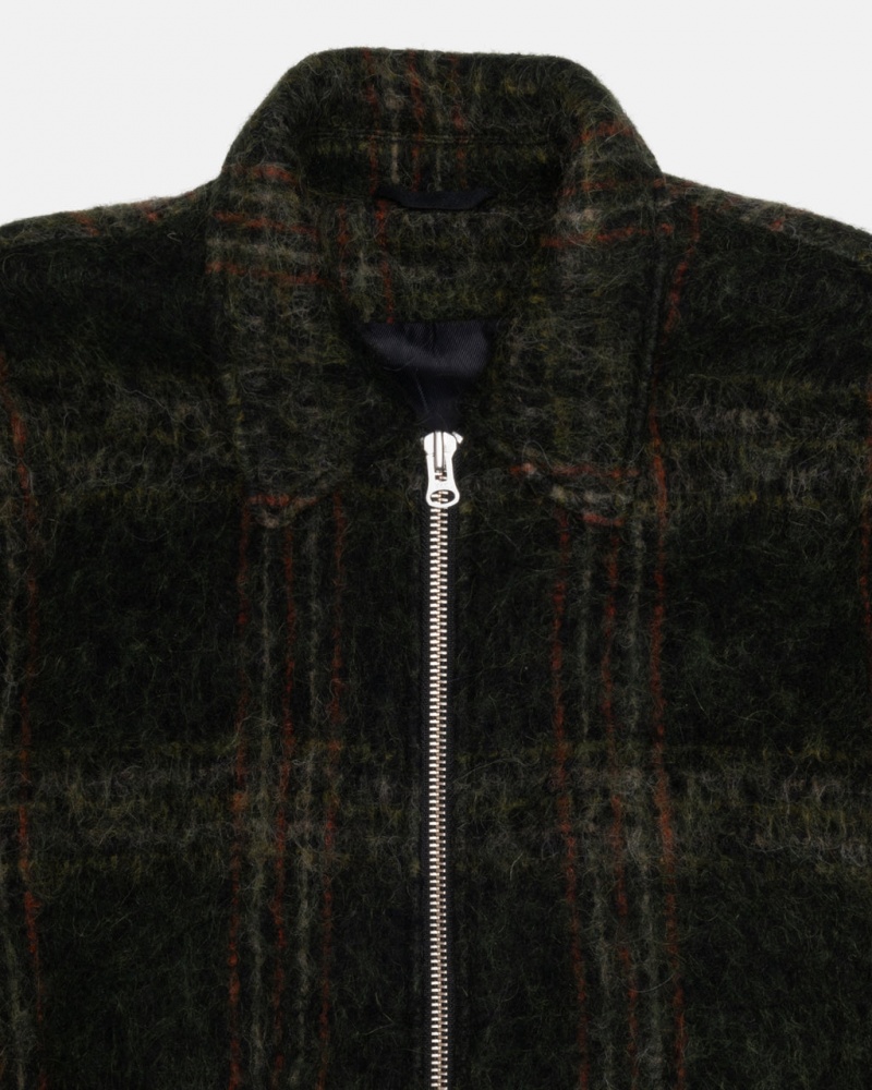 Stussy Mohair Club Jacket - Unisex Jackets Olivazöld | HUEAH39472