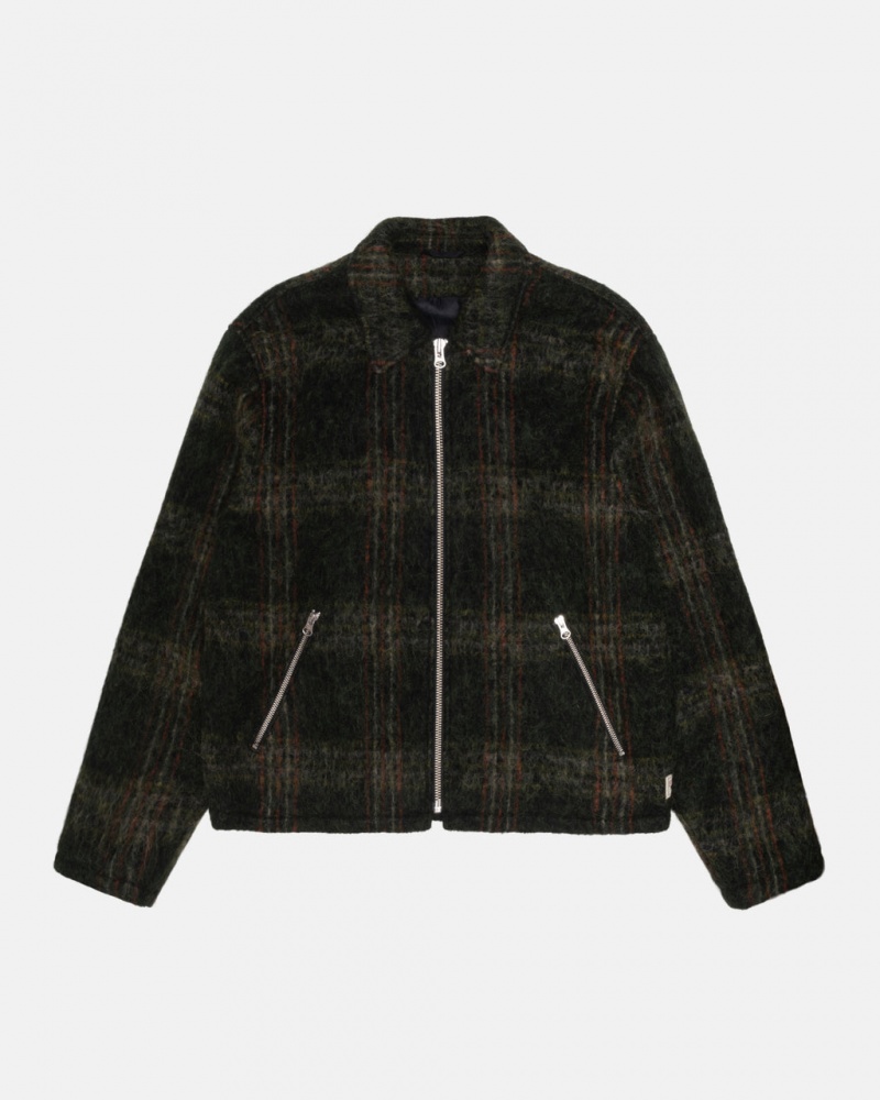 Stussy Mohair Club Jacket - Unisex Jackets Olivazöld | HUEAH39472