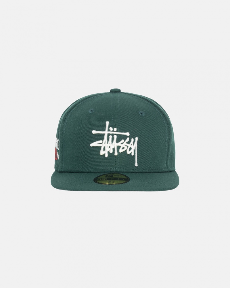 Stussy New Era 59Fifty Authentic - Unisex Zöld | PHUER68531