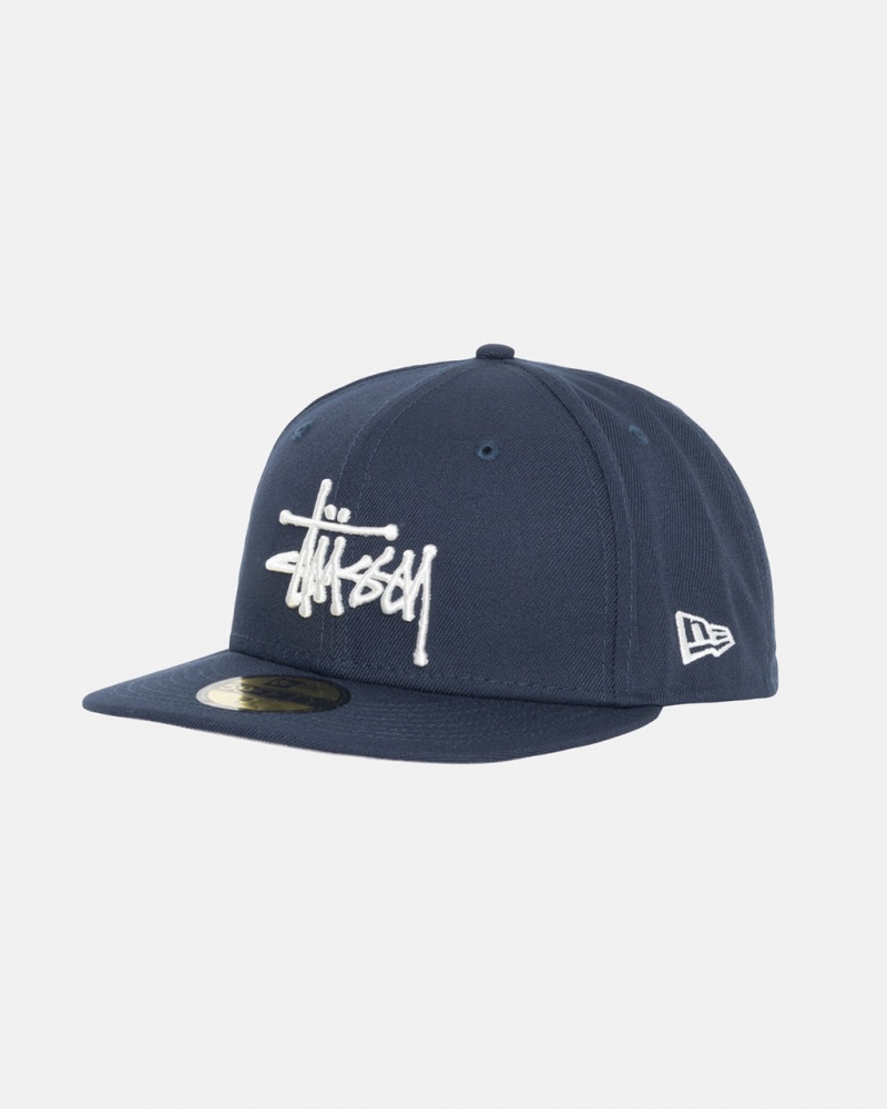 Stussy New Era 59Fifty Authentic - Unisex Sötétkék | FHUHY13923