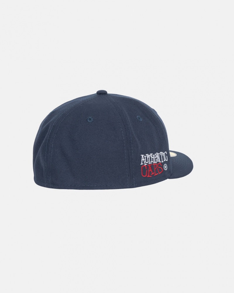 Stussy New Era 59Fifty Authentic - Unisex Sötétkék | FHUHY13923