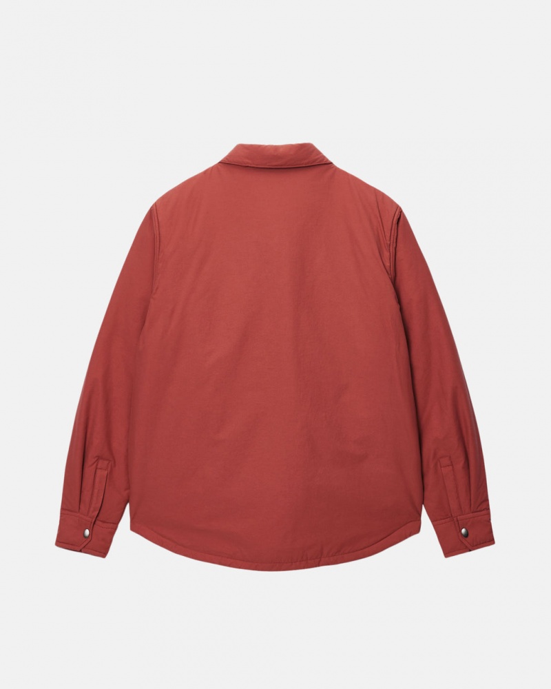 Stussy Párnázott Tech Over Shirt - Unisex Tops Shirts Sötétpiros | HUNEJ20738