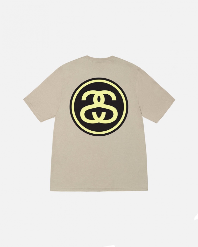 Stussy SS-Link Tee - Unisex Shortsleeve Khaki | GHUEC71217