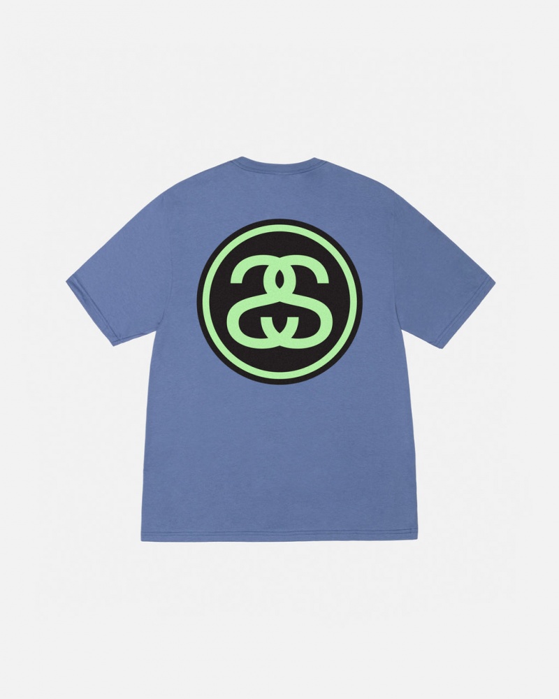 Stussy SS-Link Tee - Unisex Shortsleeve Kék | XHUBH27856