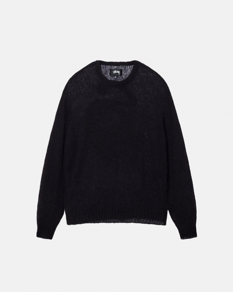 Stussy S Loose Knit Pulóver - Unisex Sweaters Fekete | HUNZX56683