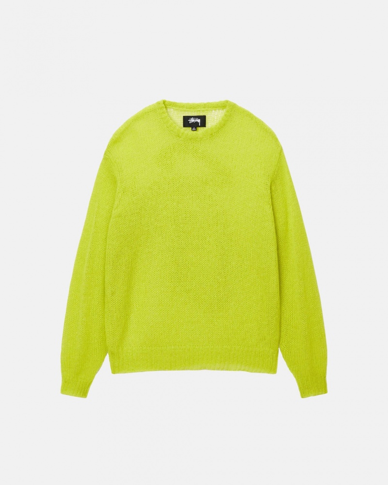 Stussy S Loose Knit Pulóver - Unisex Sweaters Világos Zöld | GHUUC91483