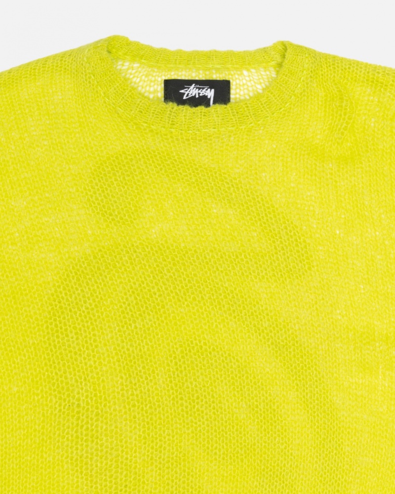 Stussy S Loose Knit Pulóver - Unisex Sweaters Világos Zöld | GHUUC91483