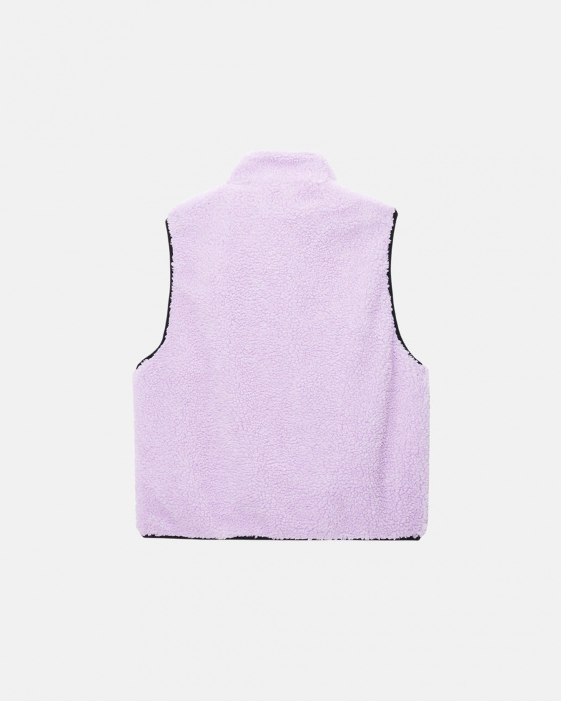 Stussy Sherpa Reversible Vest - Unisex Jackets Levendula | MHUHR76806